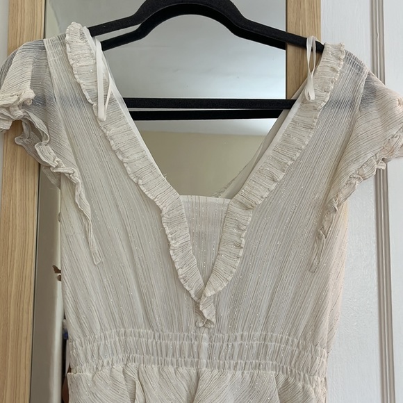 Rebecca Taylor Lurex Striped V Neck Dress Mini - Picture 5 of 6